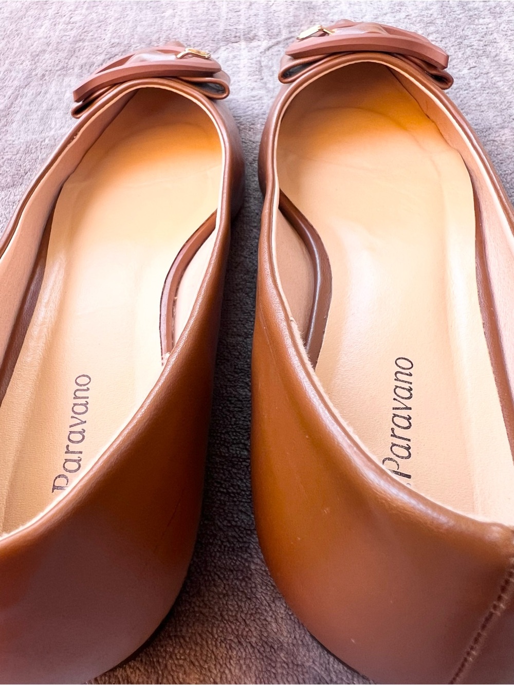 C.Paravano C Buckle Pointed Toe Leather Flats Sz 40 US 9.5 Aida Chic Classic - Picture 6 of 14